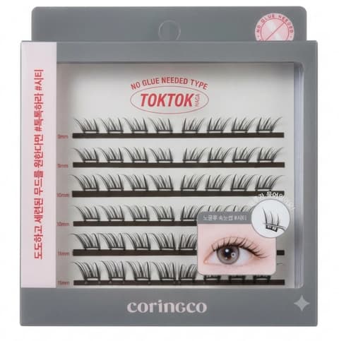 Toktokhara No Glue Eyelash [City], 48ea, 1pack
