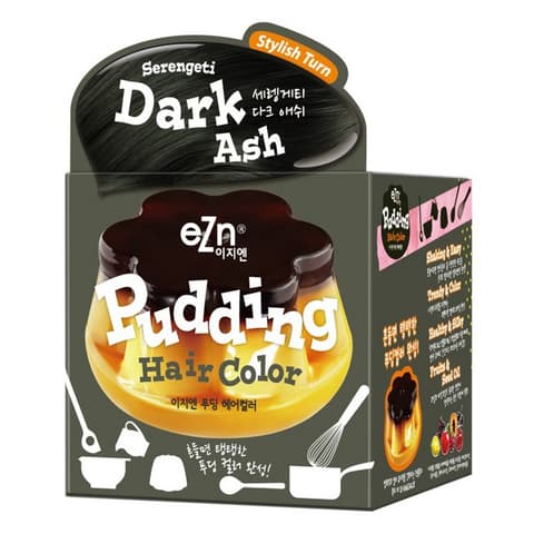 Pudding Hair Color [Serengeti Dark Ash], 70mlx2ea (Color Cream+Developer)
