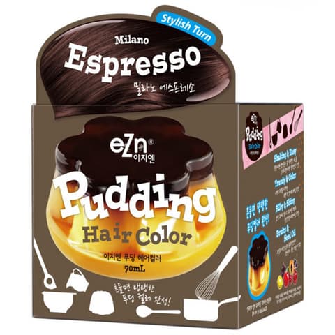Pudding Hair Color [Milano Espresso], 70mlx2ea (Color Cream+Developer)