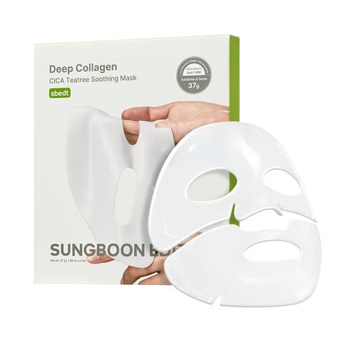 Deep Collagen Cica Teatree Soothing Mask, 4ea, 1pack