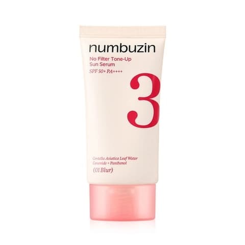 No.3 No Filter Tone-Up Sun Serum [SPF50+/PA++++], 01 Blur, 50ml