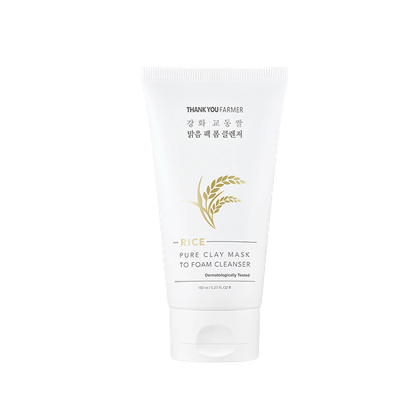 Rice Pure Clay Mask To Foam Cleanser, 150ml - Image 1