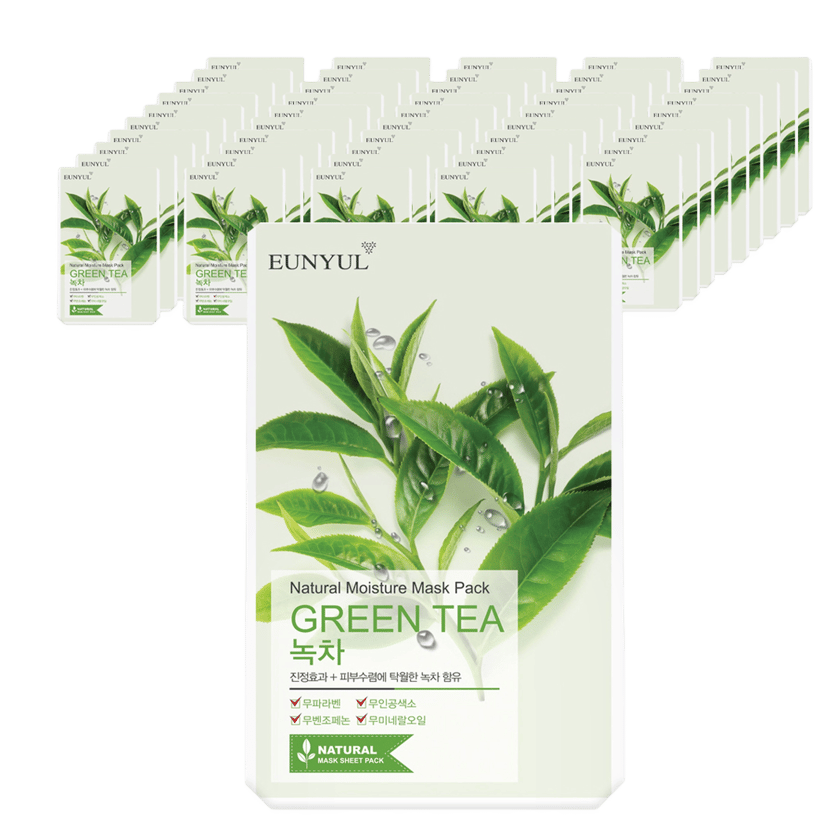Natural Green Tea Mask Pack, 100ea, 1pack - Image 1