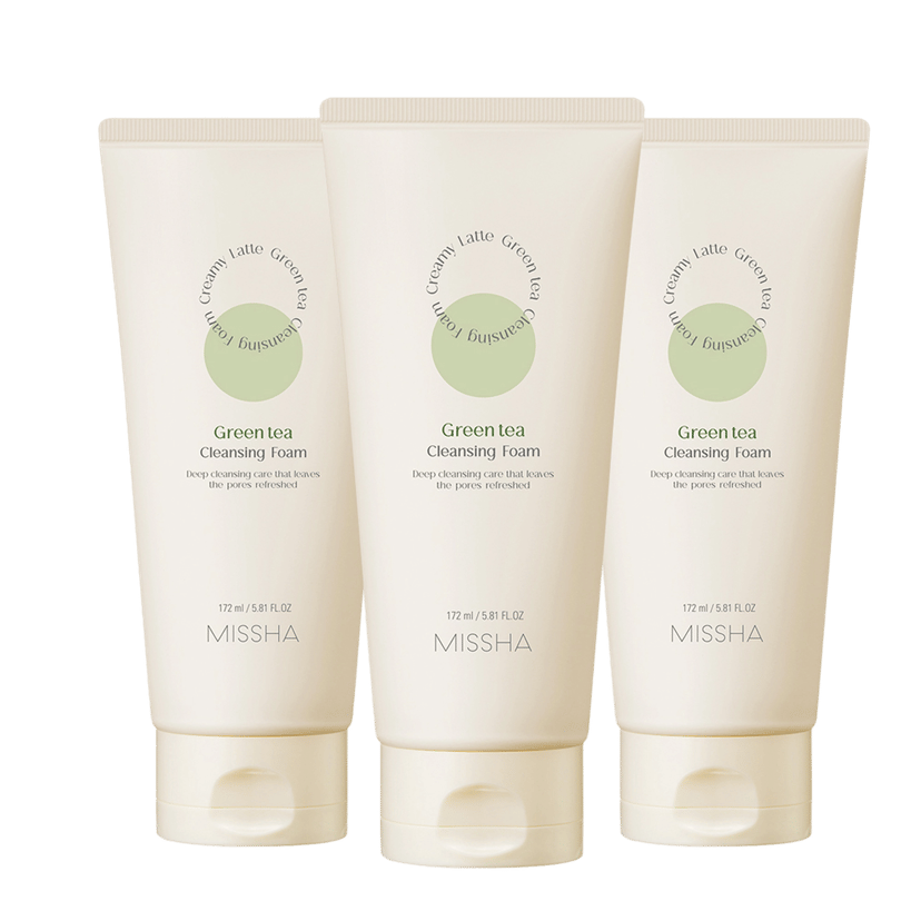 Creamy Latte Cleansing Foam Green Tea - Image 1