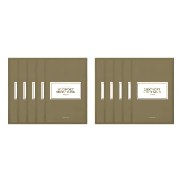 Mugwort Sheet Mask Pack, 10ea, 1pack - Image 1