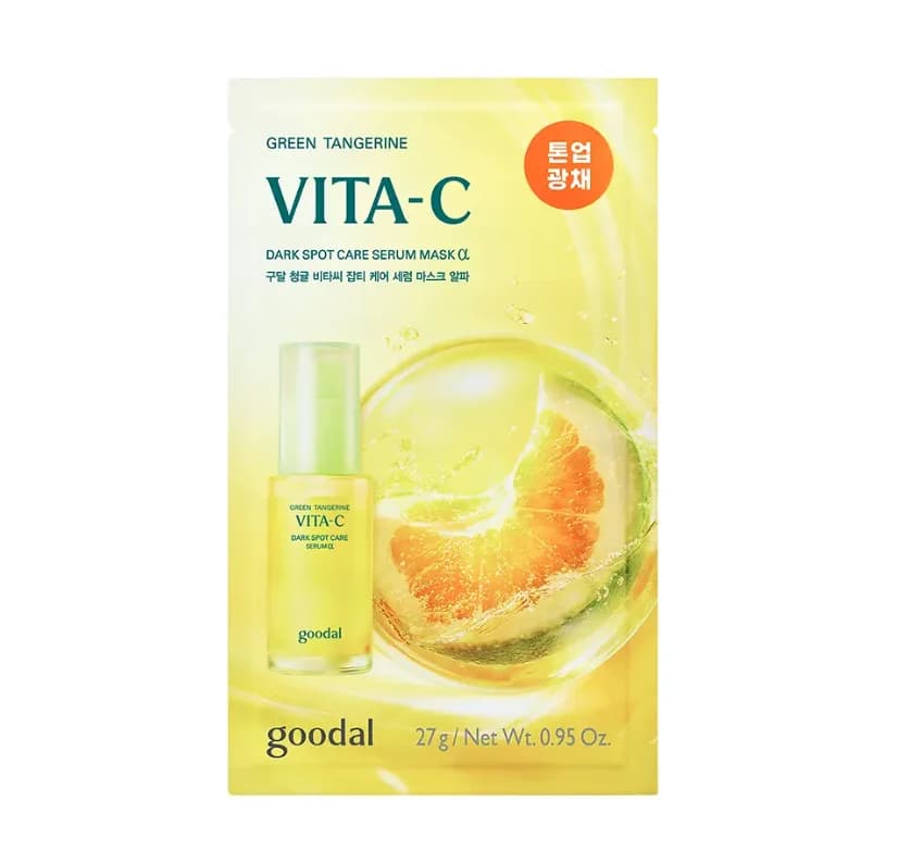 Green Tangerine Vita-C Dark Spot Care Serum Mask ɑ, 5ea - Image 1