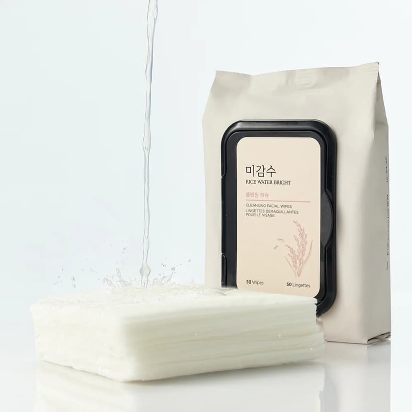 The Face Shop Rice Water Bright Cleansing Wipes, 50ea - Image 4