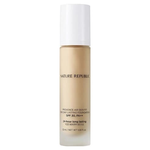 Provence Air Skin Fit One-Day Lasting Foundation [SPF30/PA++], Y23 Warm Beige, 1pack, 32ml - Image 1