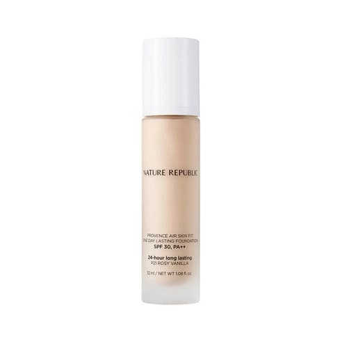 Provence Air Skin Fit One-Day Lasting Foundation [SPF30/PA++], P21 Rosy Vanilla, 1pack, 32ml - Image 1