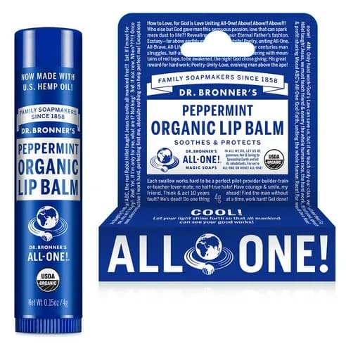 ORGANIC LIP BALM [PEPPERMINT], 4g, 1pack - Image 1
