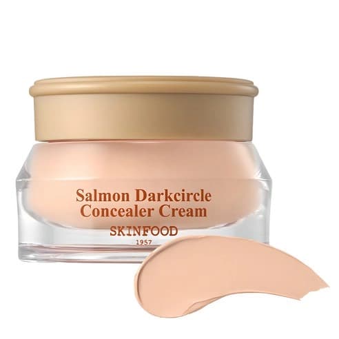 SKINFOOD Salmon Darkcircle Concealer Cream, 10g, 01 Salmon Blooming, 1pack - Image 1