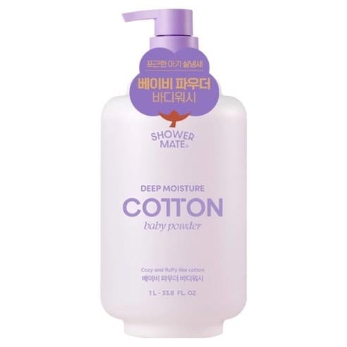 Deep Moisture Cotton Body Wash [Baby Powder Scent], 1,000ml, 1pack - Image 1