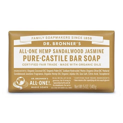 Sandalwood Jasmine Pure Castile Bar Soap, 140g, 1pack - Image 1