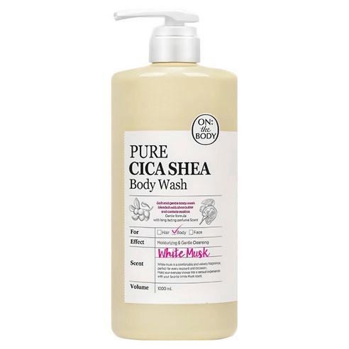 Pure Cica Shea Body Wash [White Musk Scent], 1,000ml, 1pack - Image 1