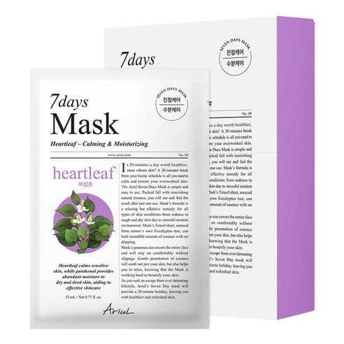 7 Days Mask [Heartleaf], 10ea, 1pack - Image 1
