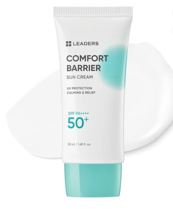 LEADERS Comfort Barrier Sun Cream [SPF50+/PA++++], 50ml, 2ea, 1pack - Image 1