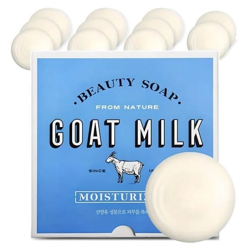 Showermate Goat Milk Beauty Soap White Milk, 12ea - Image 1