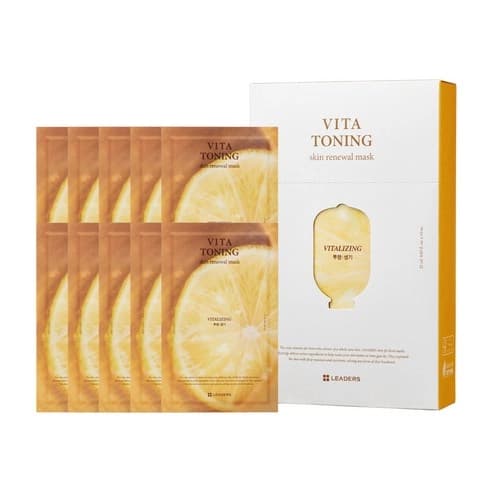 Leaders Vita Toning Skin Renewal Mask, 10ea, 1pack - Image 1