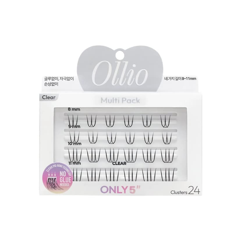 No Glue Eyelash [Clear], 24ea, 1pack - Image 1