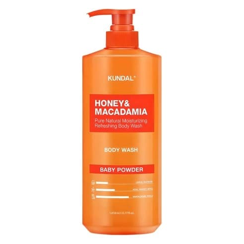 Honey & Macadamia Pure Body Wash [Baby Powder], 500ml - Image 1
