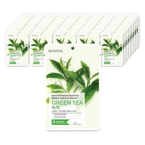 Natural Moisture Sheet Mask [Green Tea], 50ea, 1pack - Image 1