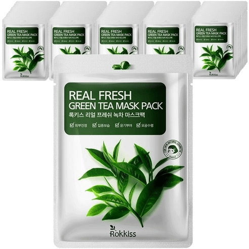 Real Fresh Green Tea Sheet Mask, 50ea, 1pack - Image 1