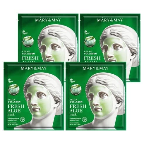 Vegan Collagen Fresh Aloe Mask, 4ea, 1pack - Image 1