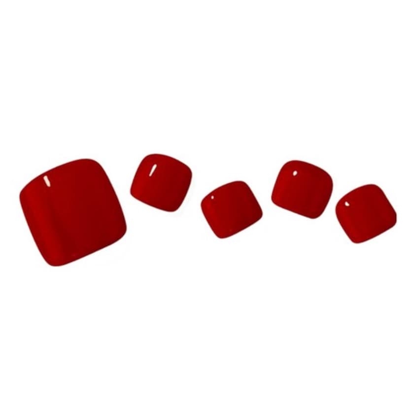 Semi Cure Gel [Pedi], 32ea, P Basic Pedicure No.4 (Red), 1pack - Image 1
