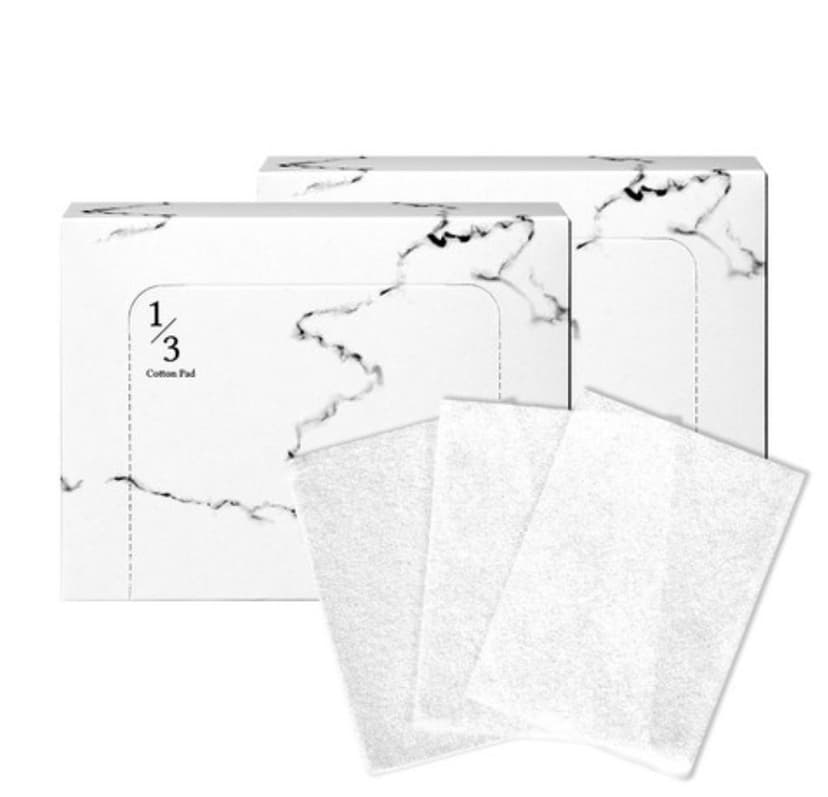1/3 Cotton Pads, 160eax2, 1pack - Image 1