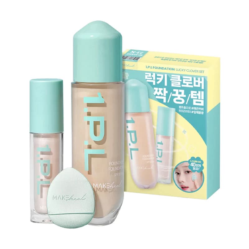 1.P.L Foundaiser Foundation (Lucky Clover Limited Edition) [SPF20/PA++], 28g, 21C Peony, 1pack - Image 1