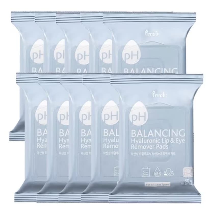 pH Balancing Hyaluronic Lip & Eye Remover Pads - Image 1