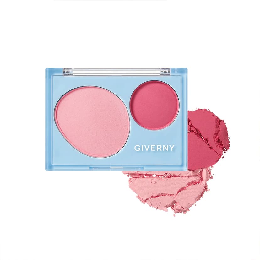 Fluffy Dual Blusher, 7.4g, 04 Cherry Pop, 1pack - Image 1