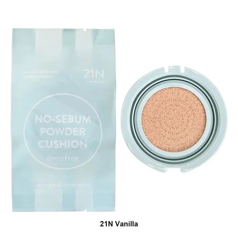 No-Sebum Powder Cushion Refill, 14g, 21N Vanilla - Image 2