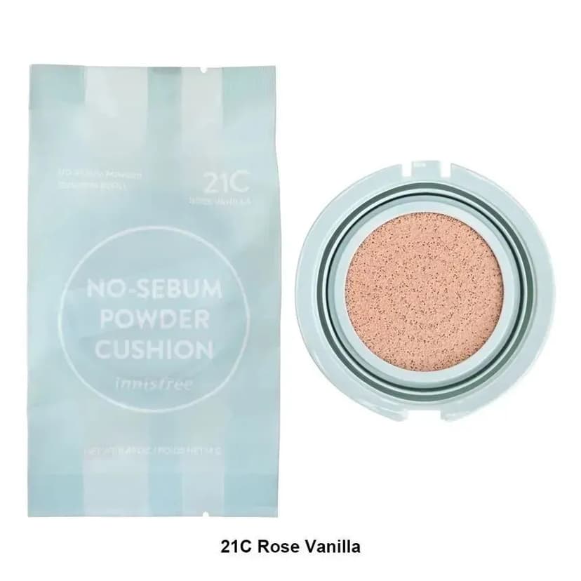No-Sebum Powder Cushion Refill, 14g, 21C Rose Vanilla - Image 2