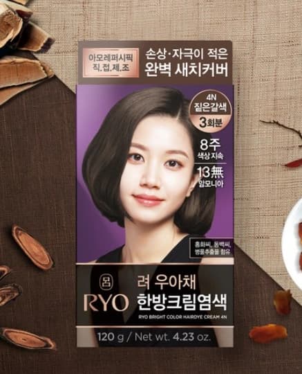 Nourishing Grey Hair Dye Cream, 4N Dark Brown - Image 2