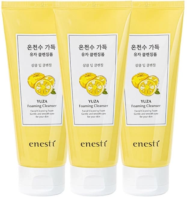 Refreshing Yuzu Cleansing Foam with Thermal Spring Water, 140mlx3ea, 1pack - Image 1