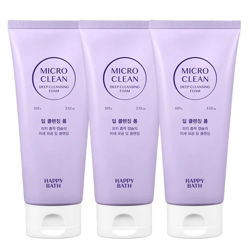 Micro Clean Deep Cleansing Foam, 100gx3ea, 1pack - Image 1