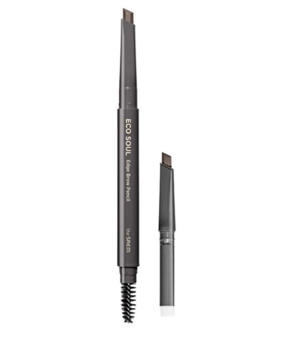 Eco Soul Edge Brow Pencil Set, 0.3gx2ea, 03 Gray Brown, 1set - Image 1