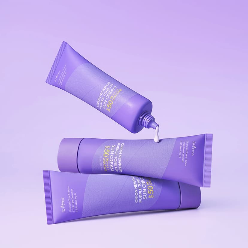 Onion Newpair Purple Tone Up Sun Cream SPF 50+ PA++++ UVA/UVB, 50ml - Image 3
