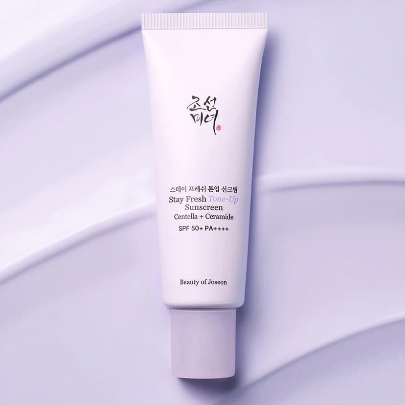 Stay Fresh Tone-Up Sunscreen Centella + Ceramide SPF 50+ PA++++, Purple - Image 3