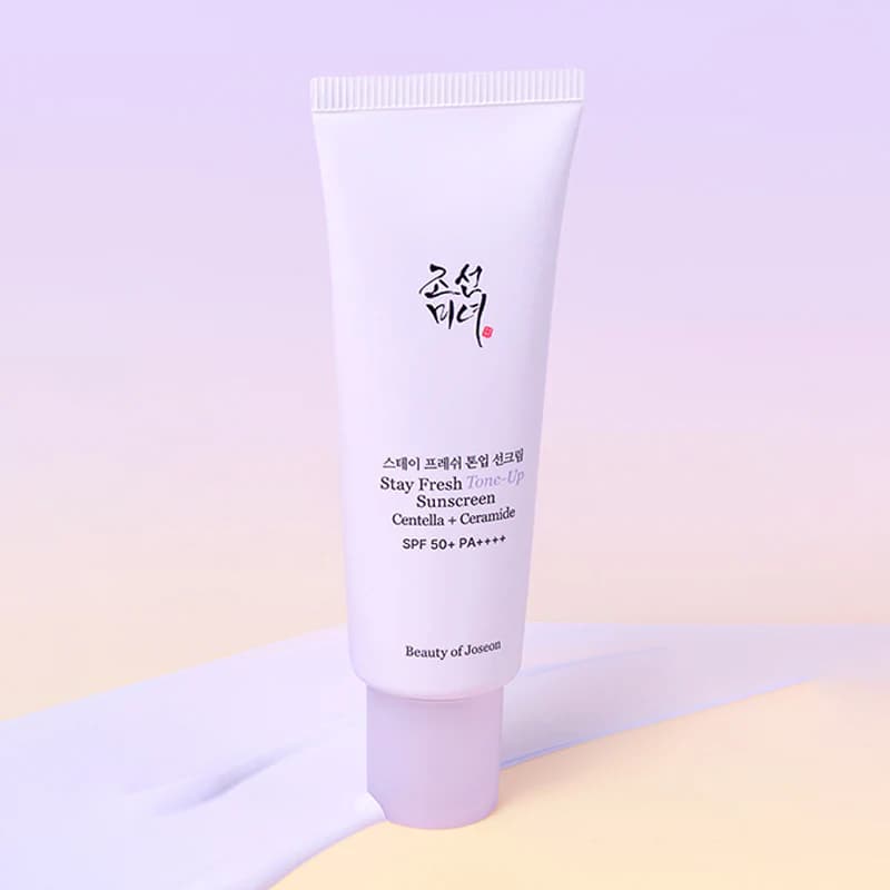 Stay Fresh Tone-Up Sunscreen Centella + Ceramide SPF 50+ PA++++, Purple - Image 4