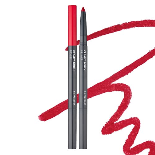 Creamy Touch Lip Liner, 0.2g, RD01 Red Prism, 1pack - Image 1