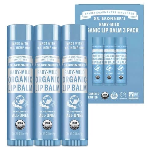Baby Mild Organic Lip Balm, 4g, 3ea - Image 1