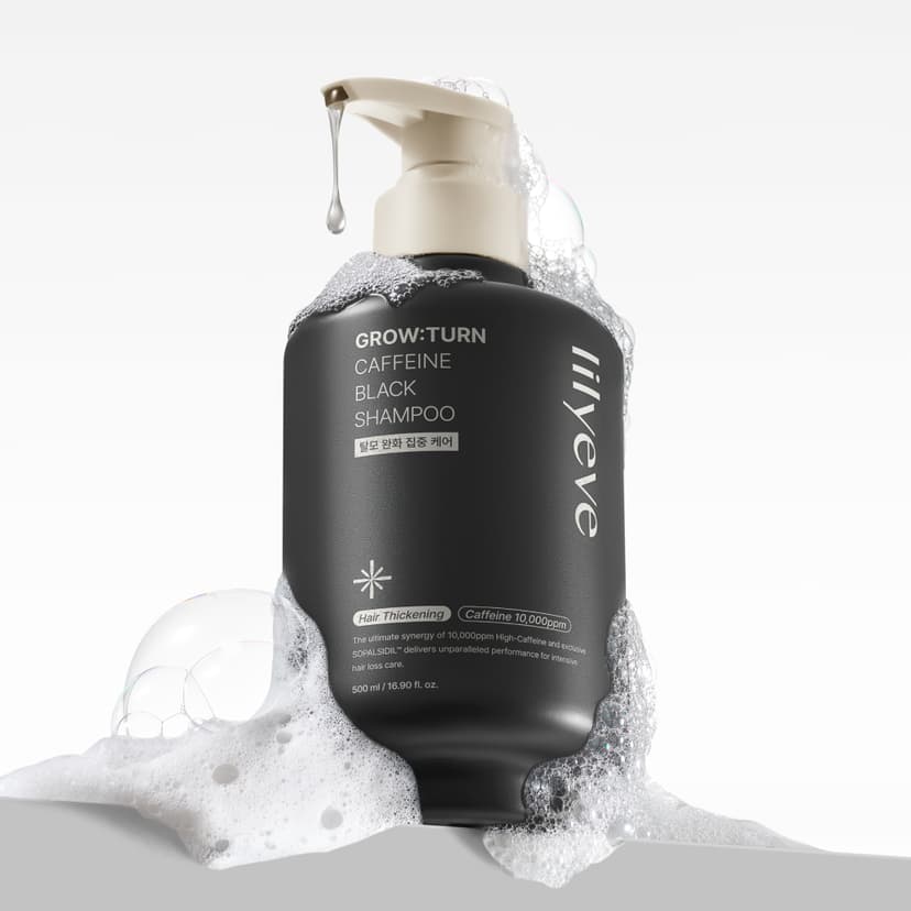 Grow Turn Caffeine Black Shampoo, 500ml, 1pack - Image 3