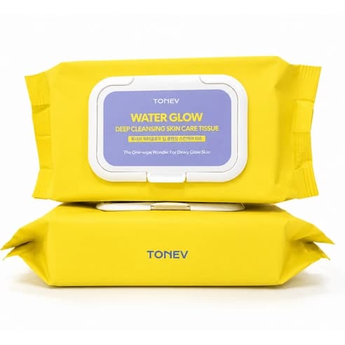 Water Glow Deep Cleansing Skincare Tissue, 60eax2, 1pack - Image 1