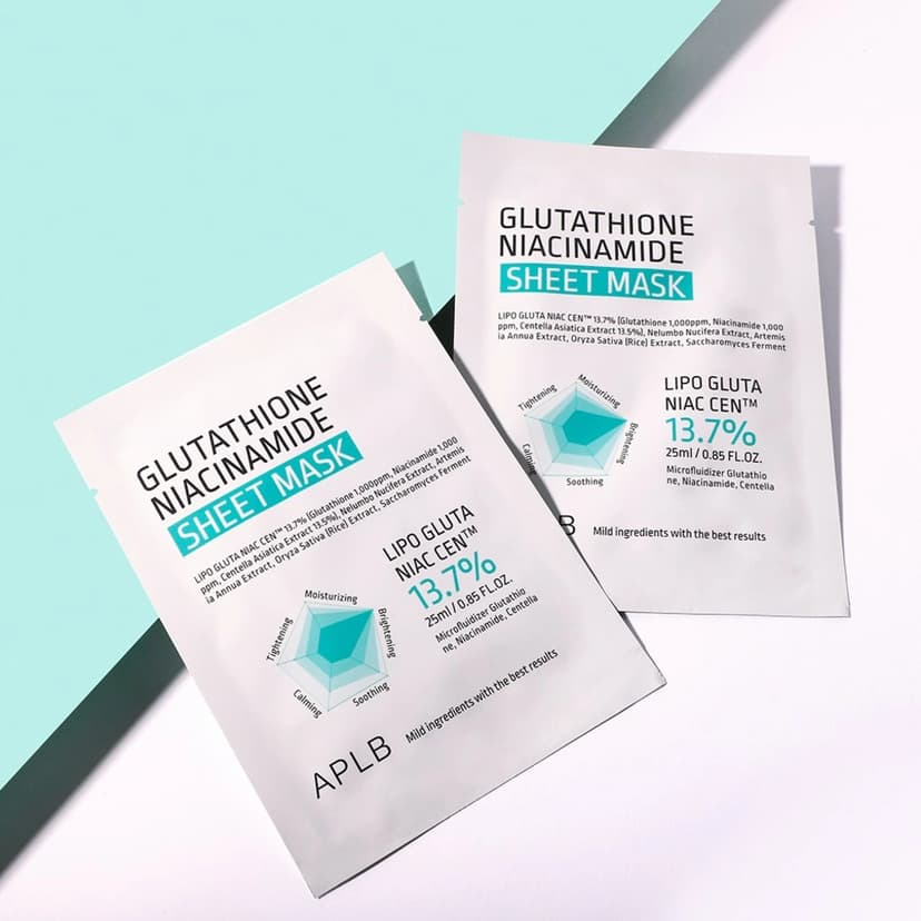 Glutathione Niacinamide Sheet Mask, 10ea - Image 2