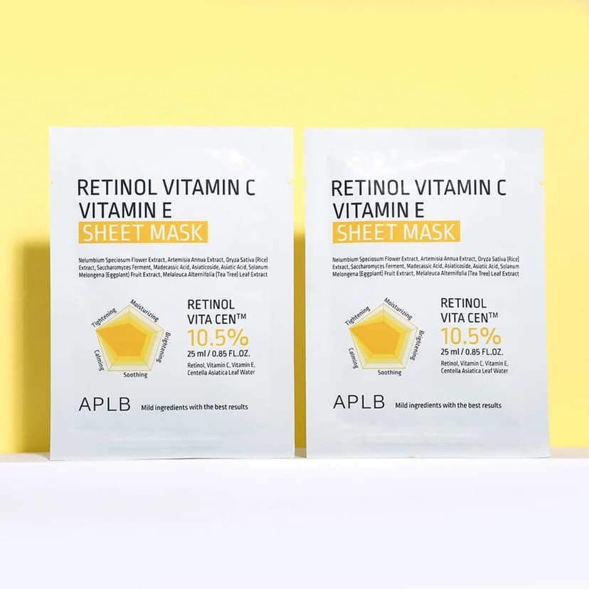 Retinol Vitamin C Vitamin E Sheet Mask, 10ea - Image 2