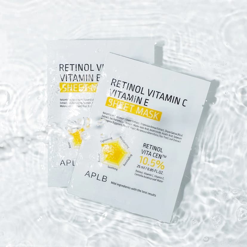 Retinol Vitamin C Vitamin E Sheet Mask, 10ea - Image 4