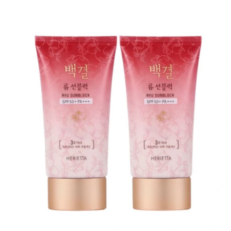 Baekgyeol Ryu Sunblock, 60g, 2packs - Image 1