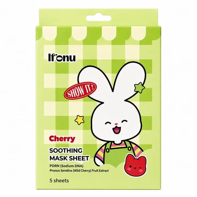 Cherry Soothing Sheet Mask, 5ea, 1pack - Image 1